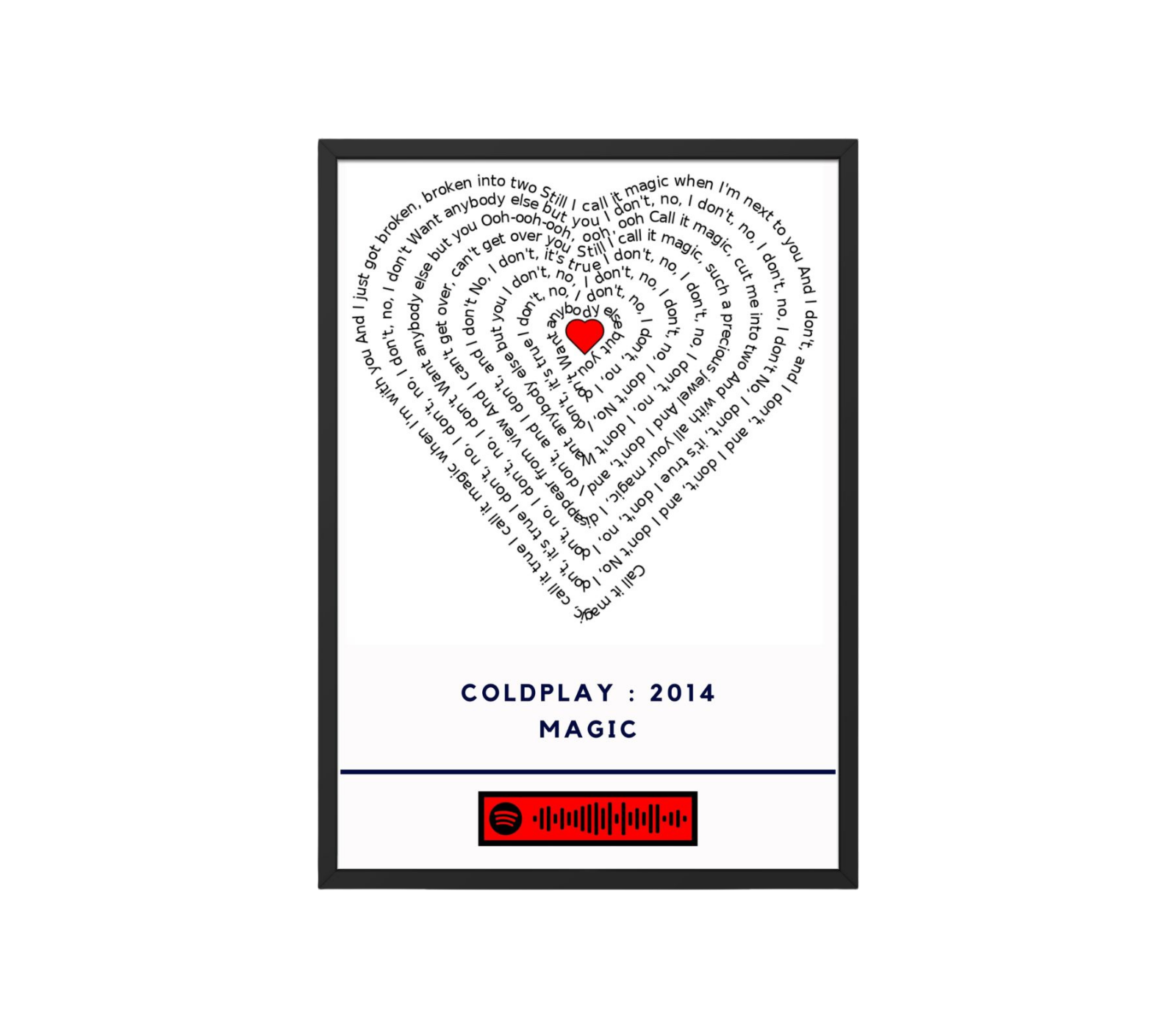 Portrait Framed Art Print Coldplay - Magic