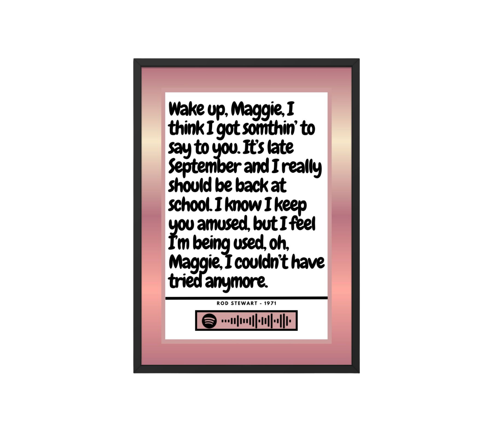 Portrait Framed Art Print Rod Stewart - Maggie May