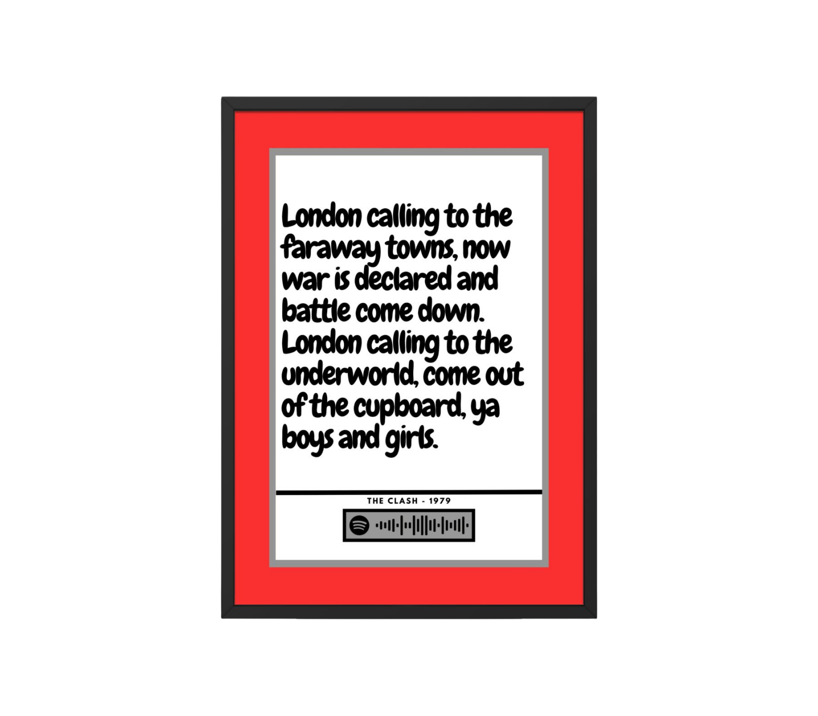 Portrait Framed Art Print The Clash - London Calling
