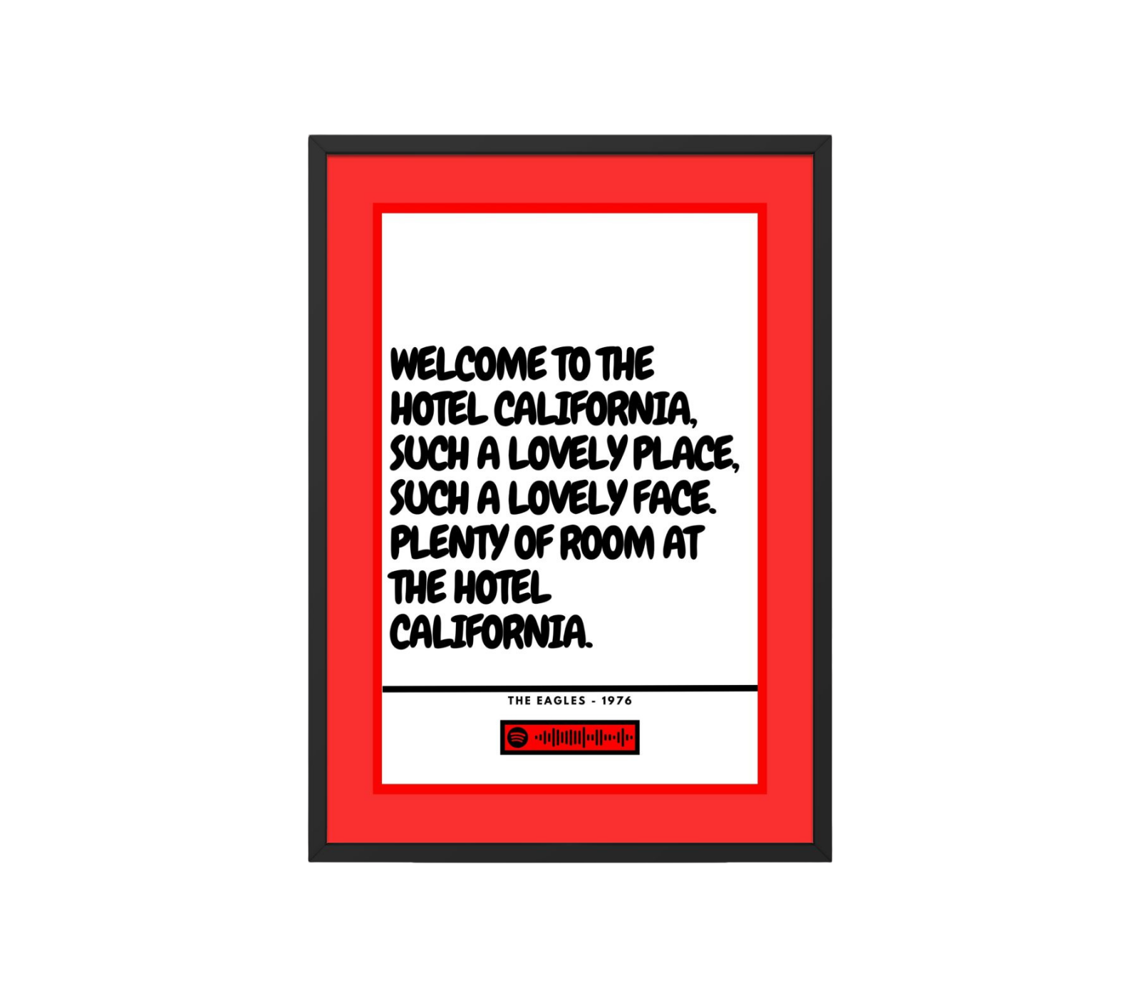 Portrait Framed Art Print The Eagles - Hotel California