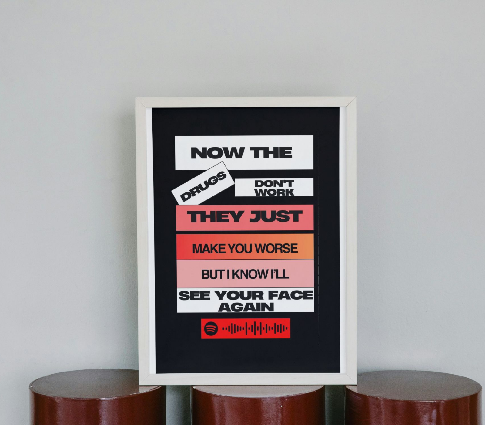 Portrait Framed Art Print The Verve - The Drugs Don't Work